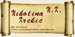Nikolina Krekić vizit kartica